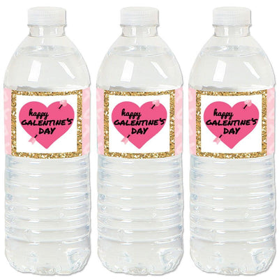 Be My Galentine - Galentine's & Valentine's Day Party Water Bottle Sticker Labels - Set of 20