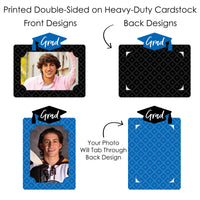 Blue Grad - Best is Yet to Come - Graduation Party Picture Centerpiece Sticks - Photo Table Toppers - 15 Pieces