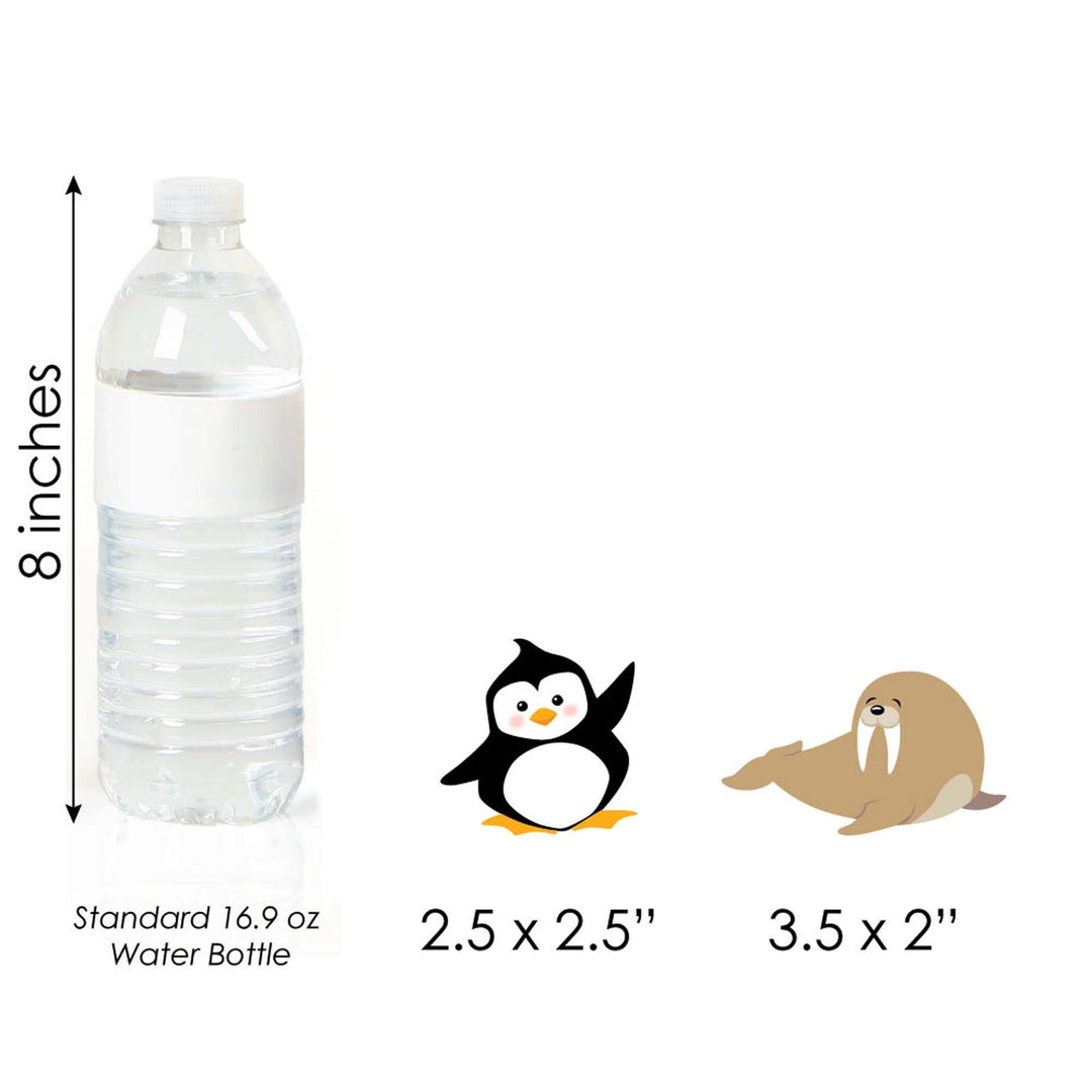 Arctic Polar Animals - Dessert Cupcake Toppers - Winter Baby Shower or Birthday Party Clear Treat Picks - Set of 24