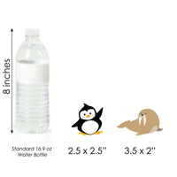 Arctic Polar Animals - Dessert Cupcake Toppers - Winter Baby Shower or Birthday Party Clear Treat Picks - Set of 24
