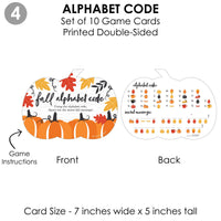 Fall Pumpkin - 4 Halloween or Thanksgiving Party Games - 10 Cards Each - Gamerific Bundle