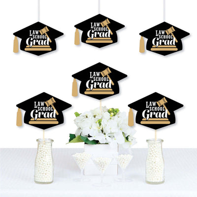 Law School Grad - Grad Cap Decorations DIY Future Lawyer Graduation Party Essentials - Set of 20