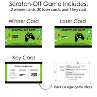 Game Zone - Pixel Video Game Party or Birthday Party Game Scratch Off Cards - 22 ct