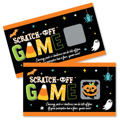 Jack-O'-Lantern Halloween - Halloween Party Game Scratch Off Cards - 22 Count