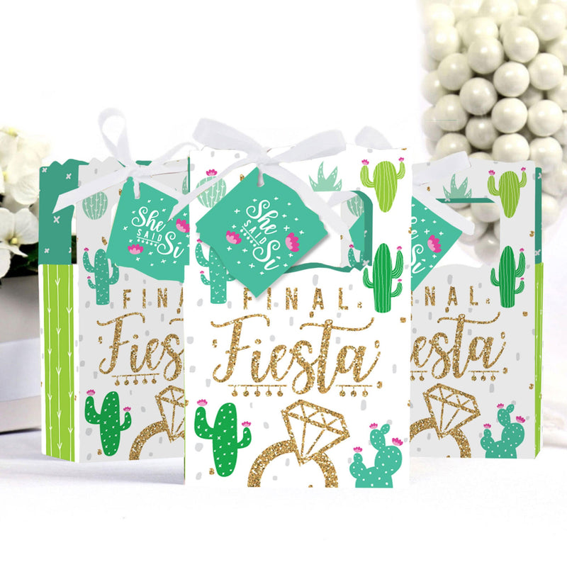 Final Fiesta - Last Fiesta Bachelorette Party Favor Boxes - Set of 12