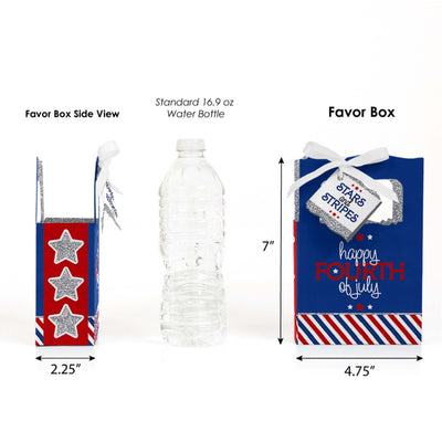 4th of July - Independence Day Party Favor Boxes - Set of 12