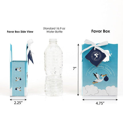 Boy Special Delivery - Blue It's A Boy Stork Baby Shower Favor Boxes - Set of 12
