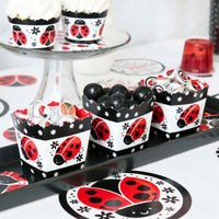 Happy Little Ladybug - Party Mini Favor Boxes - Baby Shower or Birthday Party Treat Candy Boxes - Set of 12