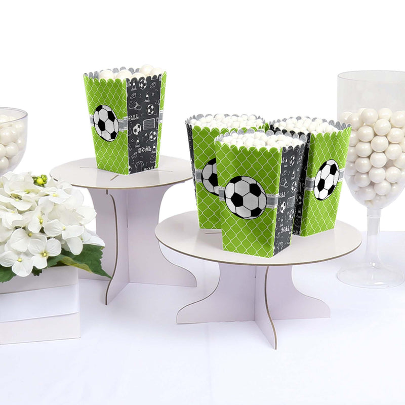 GOAAAL!  - Soccer - Baby Shower or Birthday Party Favor Popcorn Treat Boxes - Set of 12