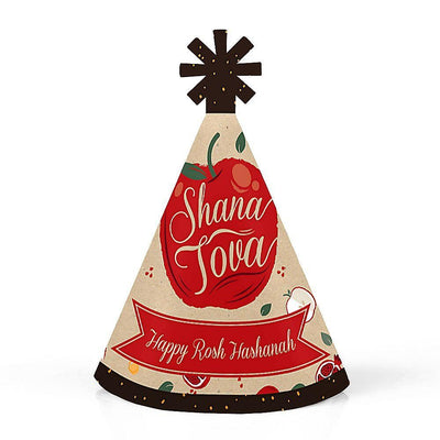 Rosh Hashanah - Mini Cone Jewish New Year Hats - Small Little Party Hats - Set of 8