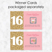 Sweet 16 - Birthday Party Scratch Off Cards - 22 ct