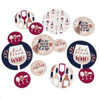 But First, Wine - Wine Tasting Party Giant Circle Confetti - Party Decorations - Large Confetti 27 Count