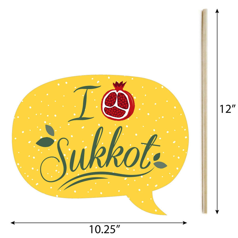 Funny Sukkot - Sukkah Jewish Holiday Photo Booth Props Kit - 10 Piece