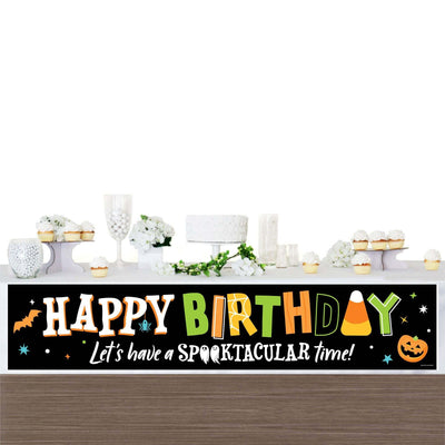 Jack-O'-Lantern Halloween - Happy Birthday Kids Halloween Decorations Party Banner