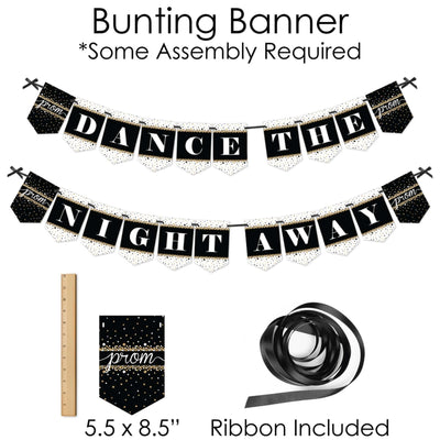 Prom - Banner and Photo Booth Decorations - Prom Night Party Supplies Kit - Doterrific Bundle