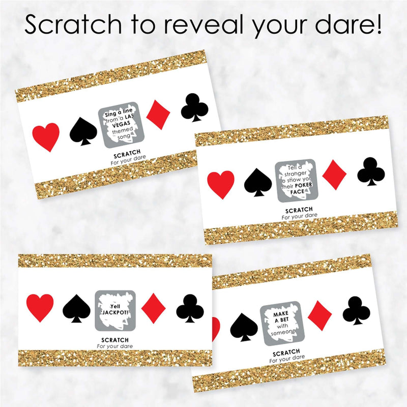 Las Vegas - Casino Party Scratch Off Dare Cards - 22 Cards