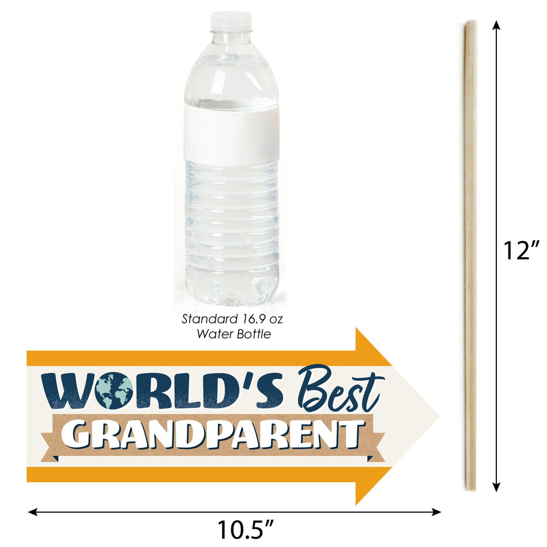 Funny Happy Grandparents Day - Grandma & Grandpa Party Photo Booth Props Kit - 10 Piece