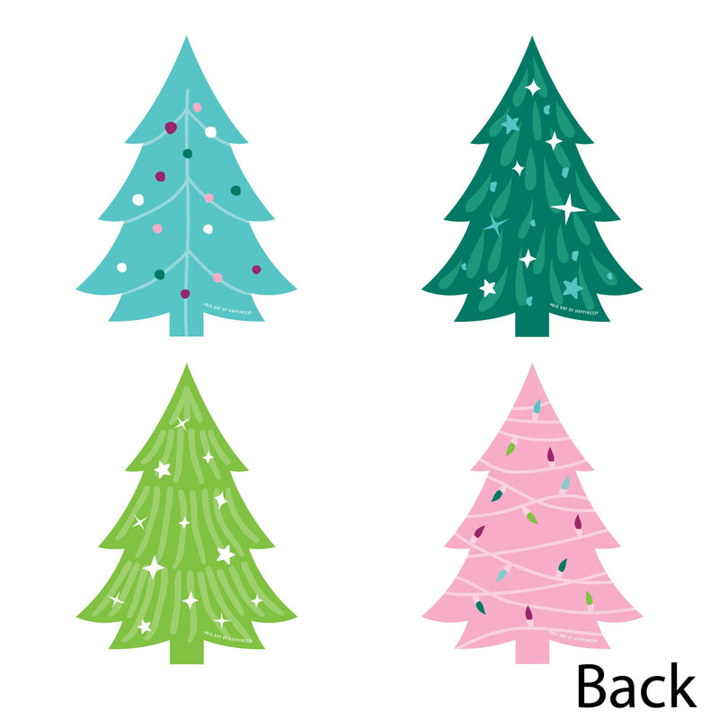 Merry and Bright Trees - Decorations DIY Colorful Whimsical Christmas Party Essentials - Set of 20