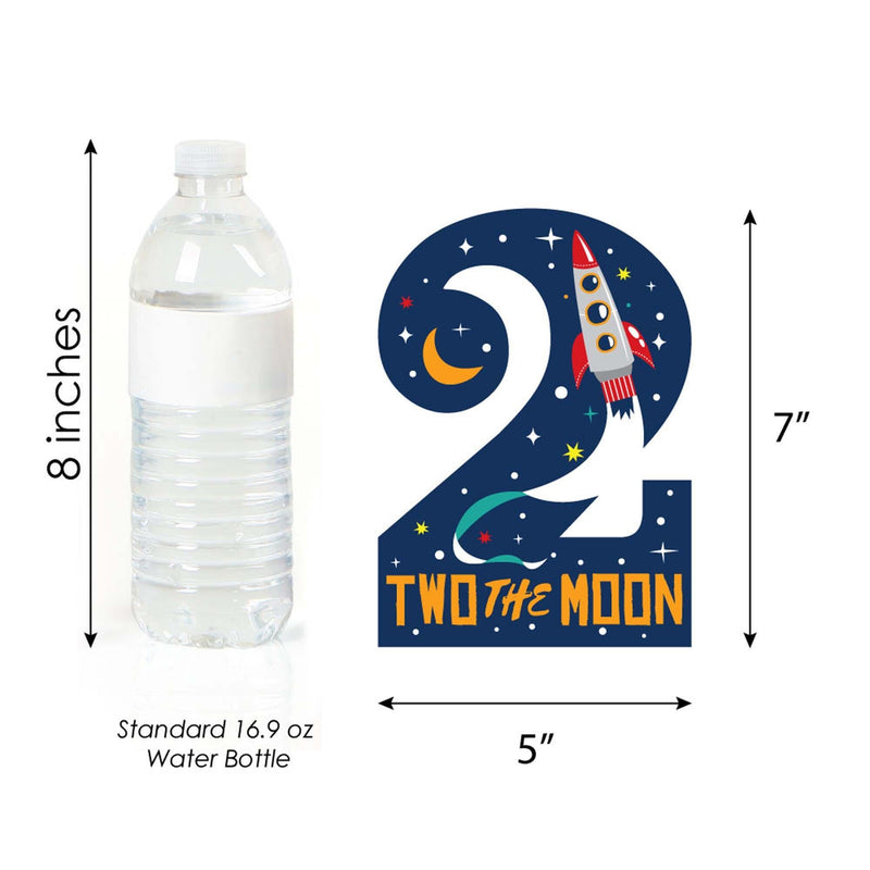 2nd Birthday Two the Moon - Two Shaped Decorations DIY Outer Space Second Birthday Party Essentials - Set of 20