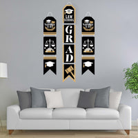 Law School Grad - Hanging Vertical Paper Door Banners - Future Lawyer Graduation Party Wall Decoration Kit - Indoor Door Decor