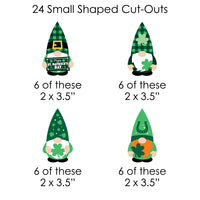 Irish Gnomes - St. Patrick's Day Party DIY Decorations - Clothespin Garland Banner - 44 Pieces