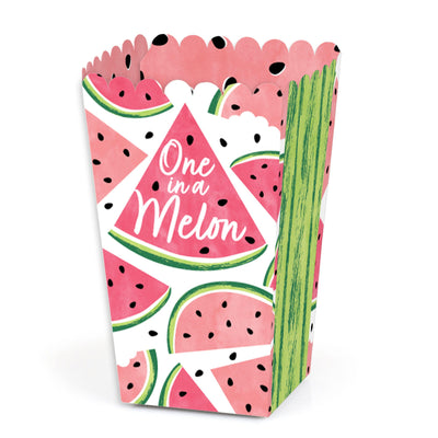 Sweet Watermelon - Fruit Party Favor Popcorn Treat Boxes - Set of 12
