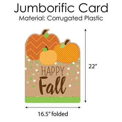Pumpkin Patch - Fall, Halloween or Thanksgiving Giant Greeting Card - Big Shaped Jumborific Card - 16.5 x 22 inches