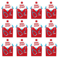 Nurse Graduation - Treat Box Party Favors - Medical Nursing Graduation Party Goodie Gable Boxes - Set of 12