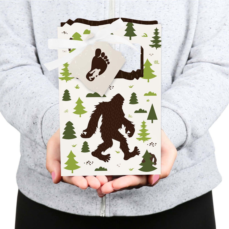 Sasquatch Crossing - Bigfoot Party or Birthday Party Favor Boxes - Set of 12
