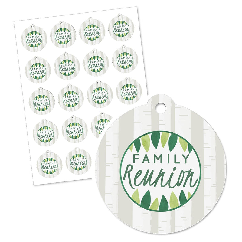 Family Tree Reunion - Family Gathering Party Favor Gift Tags (Set of 20)