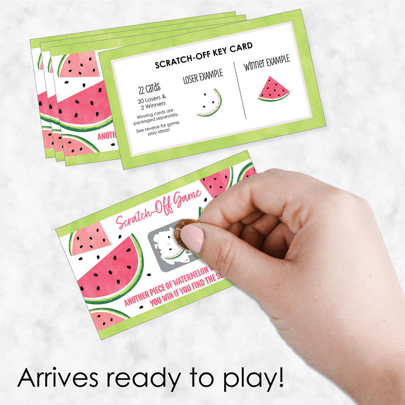 Sweet Watermelon - Fruit Party Game Scratch Off Cards - 22 Count