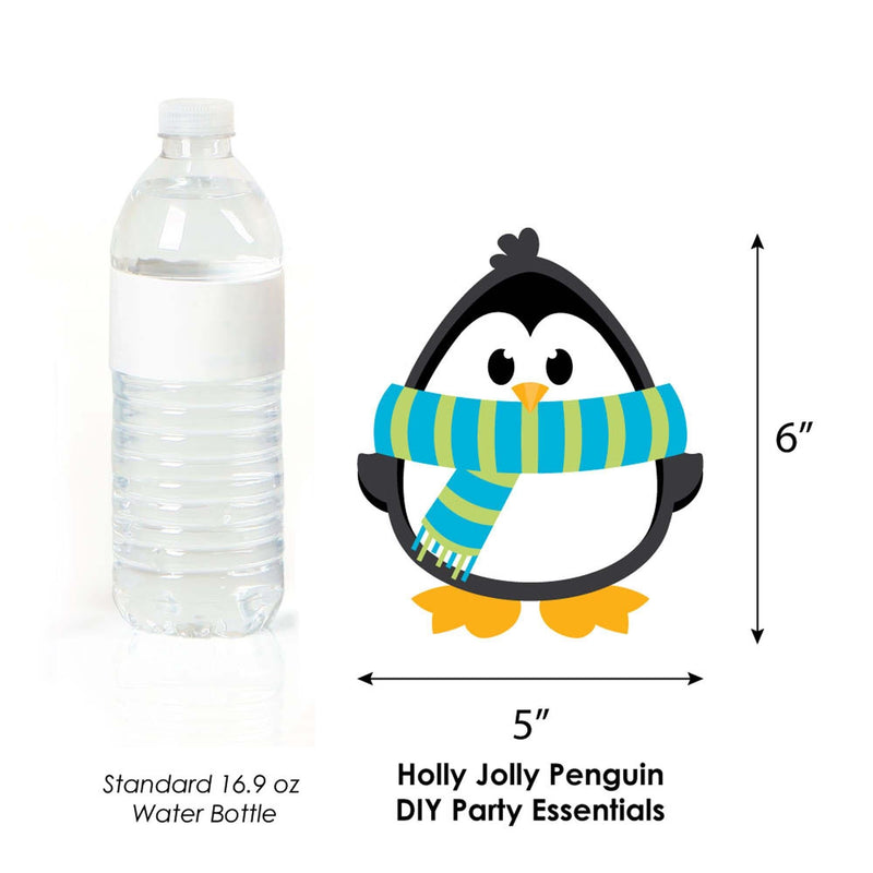 Holly Jolly Penguin - Penguin Decorations DIY Holiday & Christmas Party Essentials - Set of 20