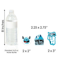 Yeti to Party - Dessert Cupcake Toppers - Abominable Snowman Party or Birthday Party Clear Treat Picks - Set of 24