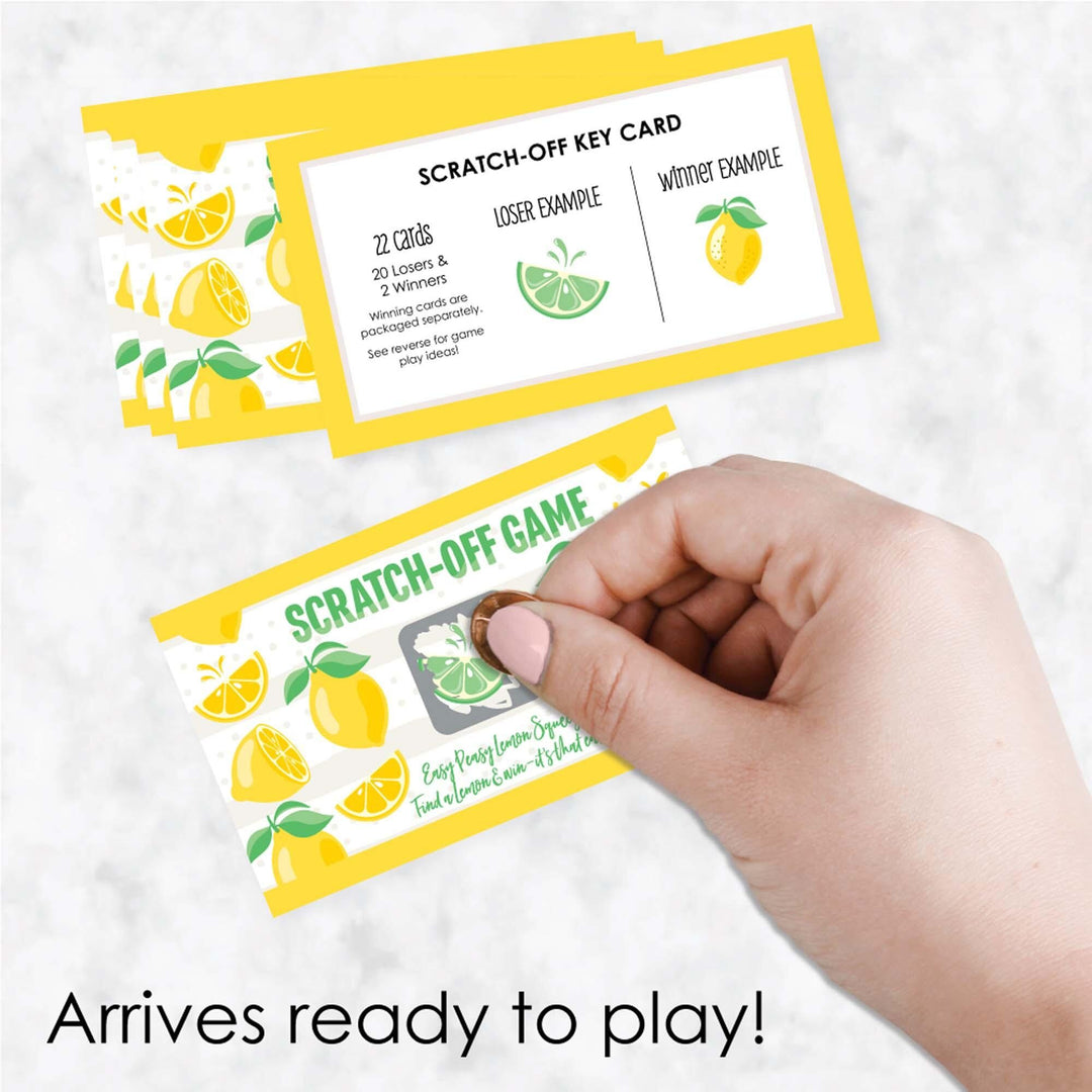 So Fresh - Lemon - Citrus Lemonade Party Game Scratch Off Cards - 22 Count