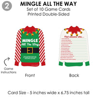 Ugly Sweater - 4 Holiday and Christmas Party Games - 10 Cards Each - Naughty or Nice, Drink If, Mingle All the Way, What's Your Elf Name - Gamerific Bundle