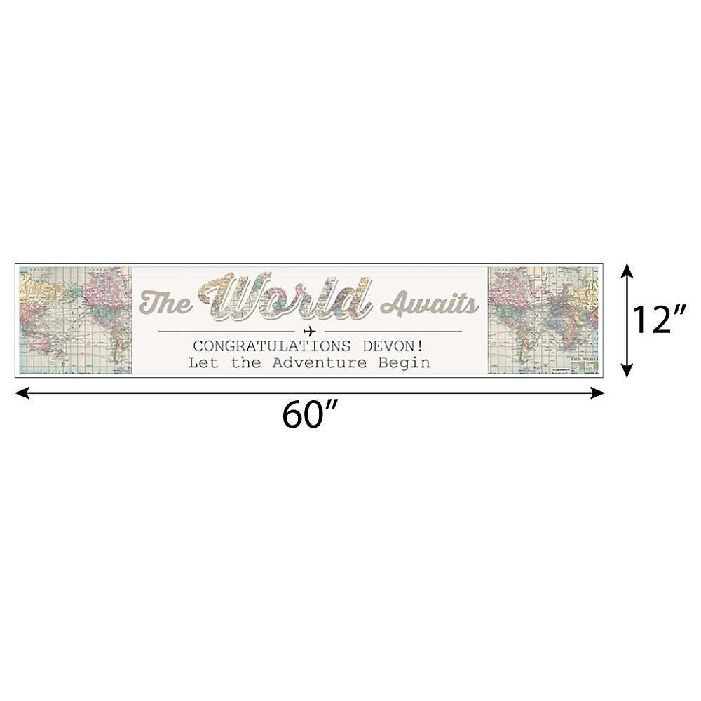 World Awaits - Personalized Graduation Banner
