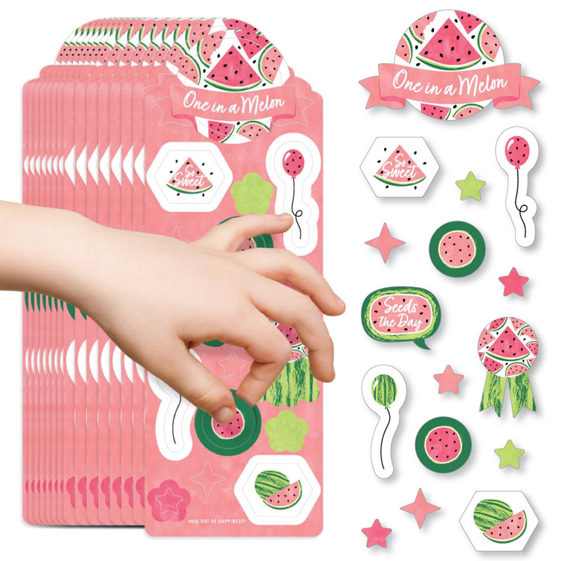 Sweet Watermelon - Birthday Party Favor Kids Stickers - 16 Sheets - 256 Stickers