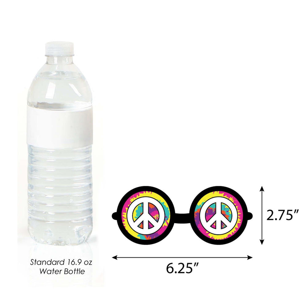60's Hippie Glasses - Paper Card Stock 1960s Groovy Party Photo Booth Props Kit - 10 Count