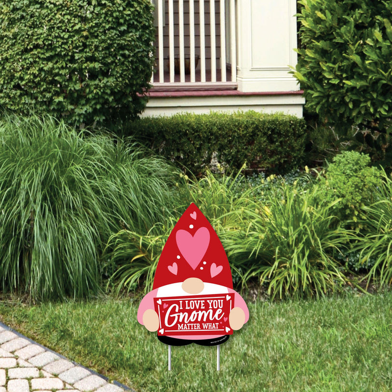 Valentine Gnomes - Outdoor Lawn Sign - Valentine&