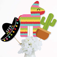 Let's Fiesta - Mexican Fiesta Party Centerpiece Sticks - Table Toppers - Set of 15
