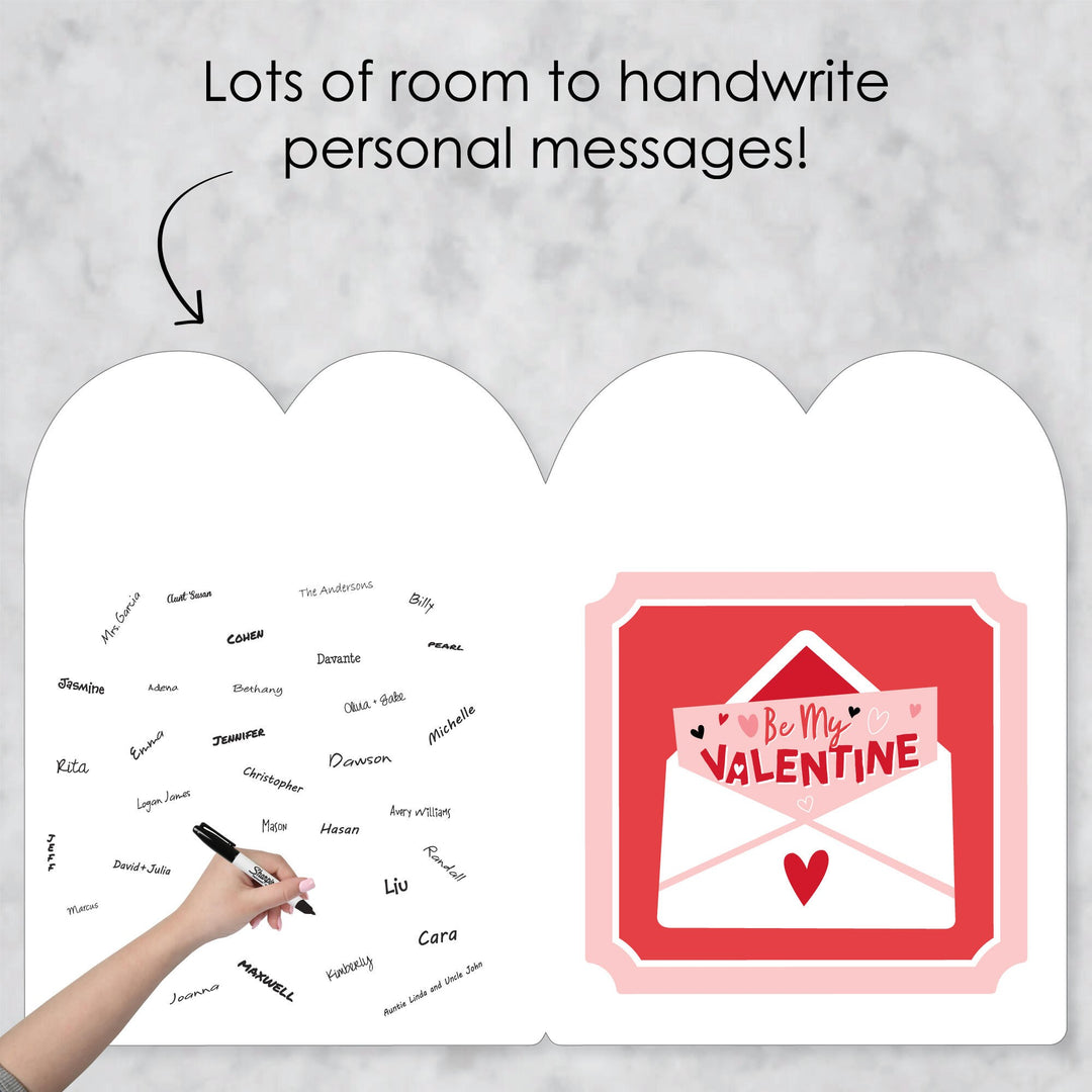 Happy Valentine's Day - Kids Valentine's Day Giant Greeting Card - Big Shaped Jumborific Card - 16.5 x 22 inches