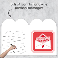 Happy Valentine's Day - Kids Valentine's Day Giant Greeting Card - Big Shaped Jumborific Card - 16.5 x 22 inches