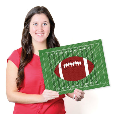 End Zone - Football - Party Table Decorations - Baby Shower or Birthday Party Placemats - Set of 16