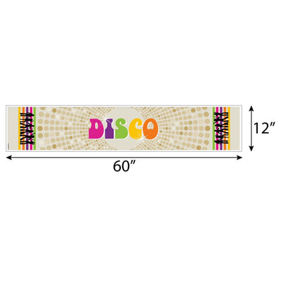 70's Disco - Petite 1970s Party Paper Table Runner - 12" x 60"