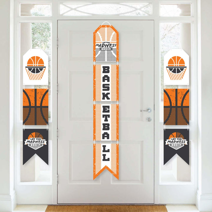 basketball-let-the-madness-begin-hanging-vertical-paper-door-banners-college-basketball-party-wall-decoration-kit-indoor-door-decor-bigdotofhappiness-com-big-dot-of-happiness-llc