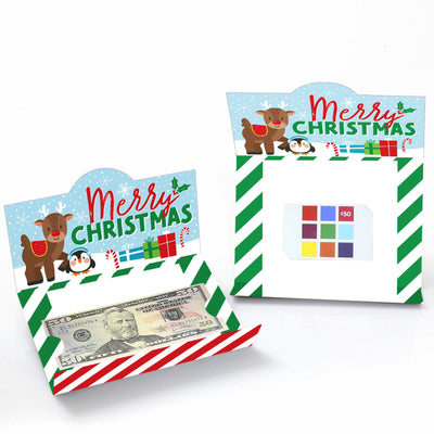 Very Merry Christmas - Holiday Santa Claus Party Money And Gift Card Holders - Set of 8