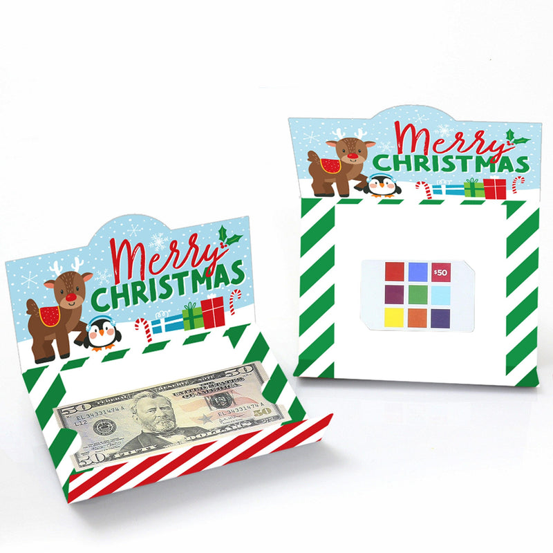 Very Merry Christmas - Holiday Santa Claus Party Money And Gift Card Holders - Set of 8