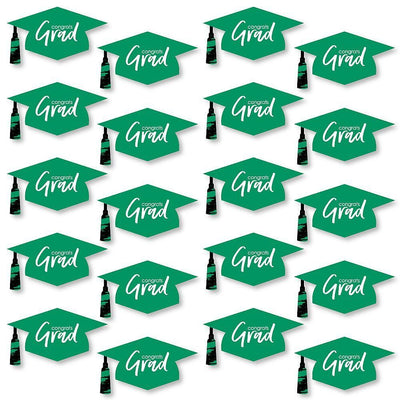 Green Grad - Best is Yet to Come - Graduation Hat Decorations DIY Large Green Graduation Party Essentials - 20 Count