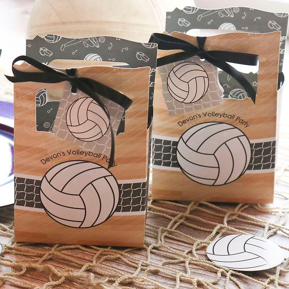 Bump, Set, Spike - Volleyball - Baby Shower or Birthday Party Favor Boxes - Set of 12