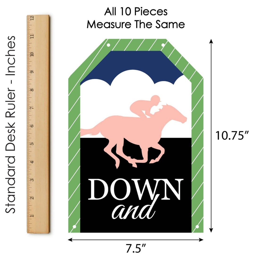 Kentucky Horse Derby - Hanging Vertical Paper Door Banners - Horse Race Party Wall Decoration Kit - Indoor Door Decor